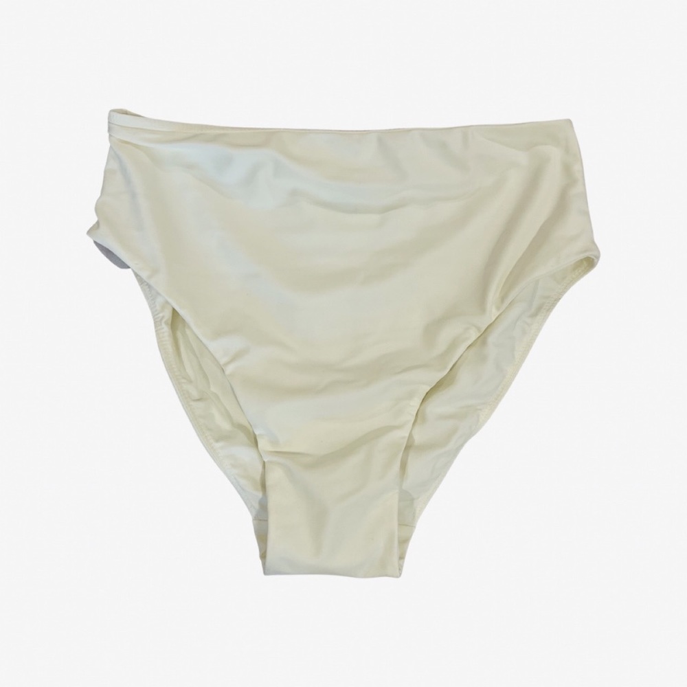 Saltwater Collective "Bettina" Ivory High Waist Swim Bikini Bottom Medium ($75)